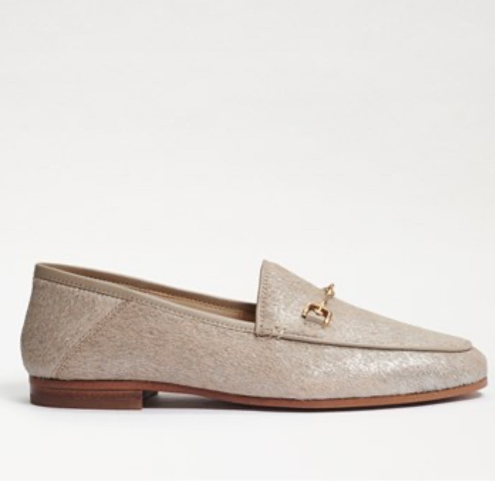 Sam Edelman Loraine Bit Gold/Tan Loafers with Chain Detail Mink Brahma Size 8